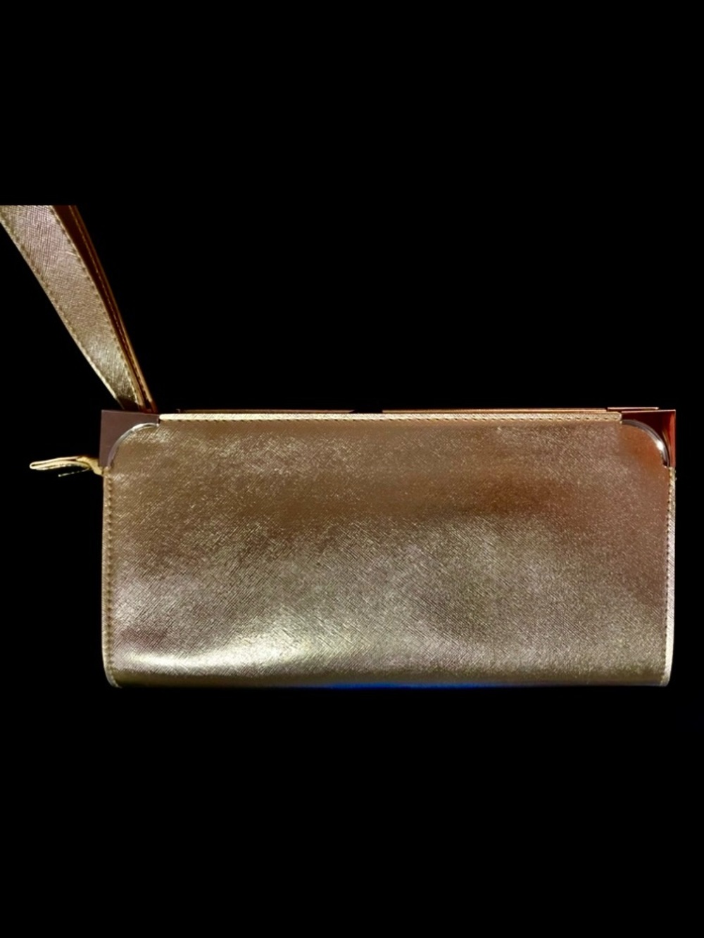 New Gold Metallic Wristlet & Clutch Purse